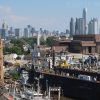 Photo with view from the port to downtown Buenos Aires in Argentina