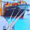 Headlines of a big Containership
