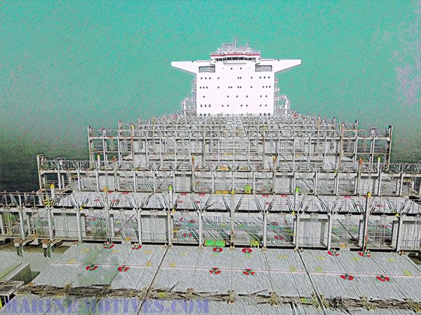 No-Cargo on Deck of a big Container Ship Photo