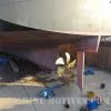 Stern body of a ship with new propeller