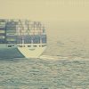 Maersk container liner from the stern